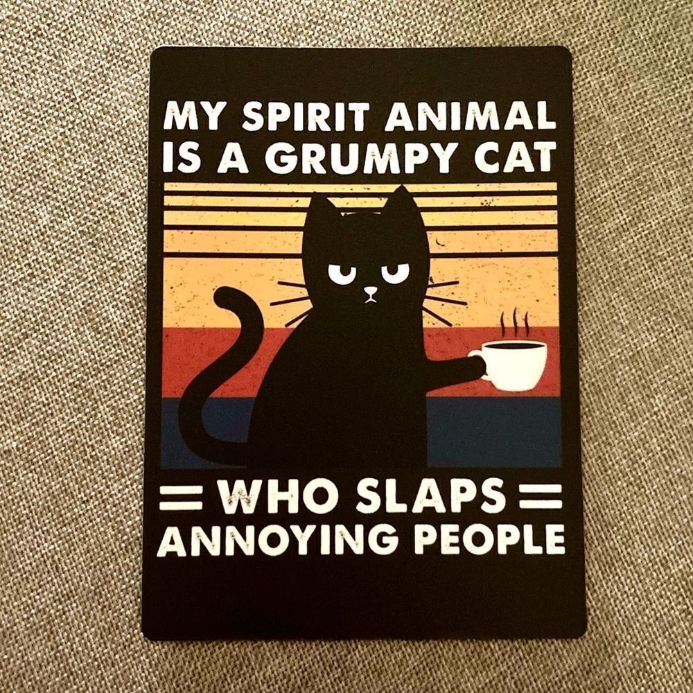 Grumpy Cat Spirit Animal Magnet - Picture 2 of 4